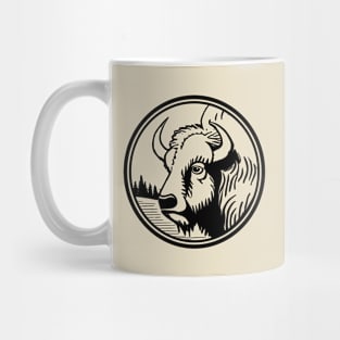 Good Ol Buffalo Patch with Black Outline - If you used to be a Buffalo, a Good Old Buffalo too, you'll find the bestseller critter patch design perfect. Mug